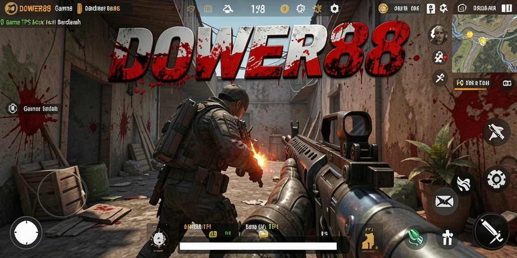 Screenshot menunjukkan aksi menegangkan di DOWER88 dengan grafis menakjubkan.