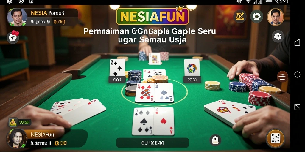 Screenshot NESIAFUN menampilkan gameplay menarik dari permainan Gaple.