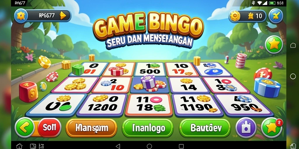 Tampilan gameplay seru dari aplikasi bingo RP6677 yang menarik.
