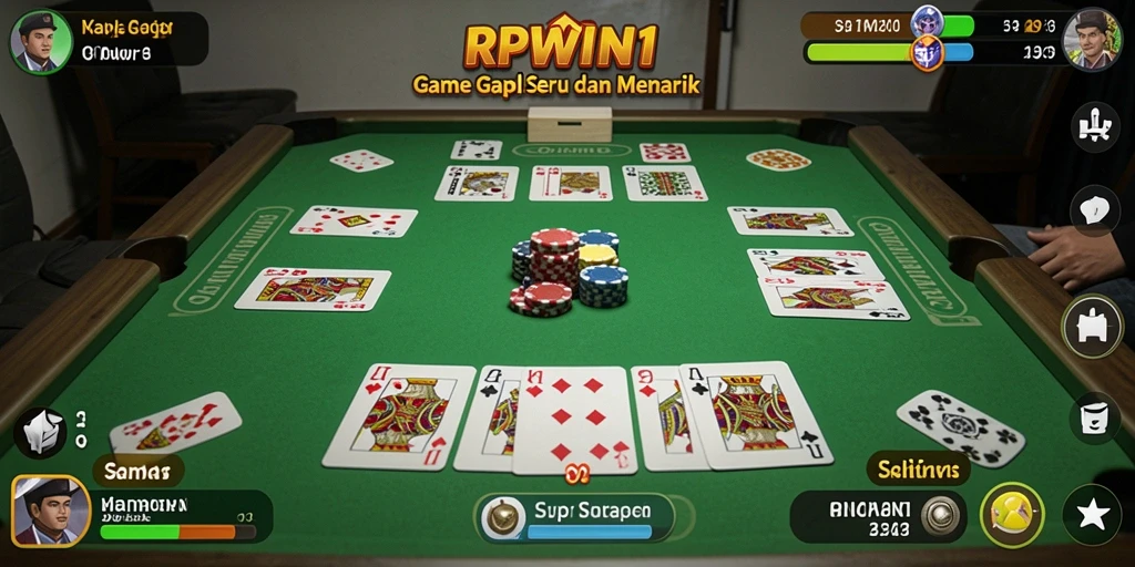Tampilan gameplay Gaple yang seru dan interaktif di RPWIN1.