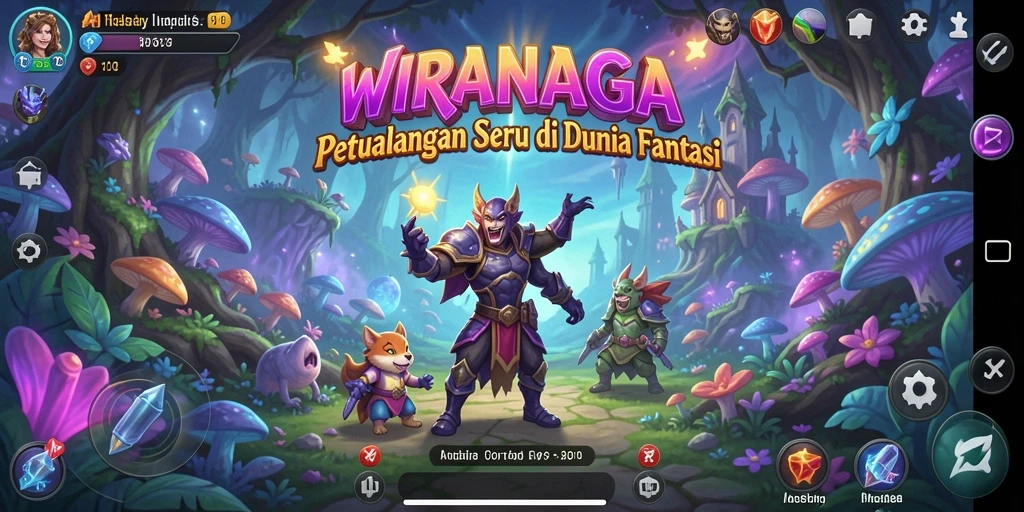 Tampilan gameplay WIRANAGA dengan aksi petualangan seru.