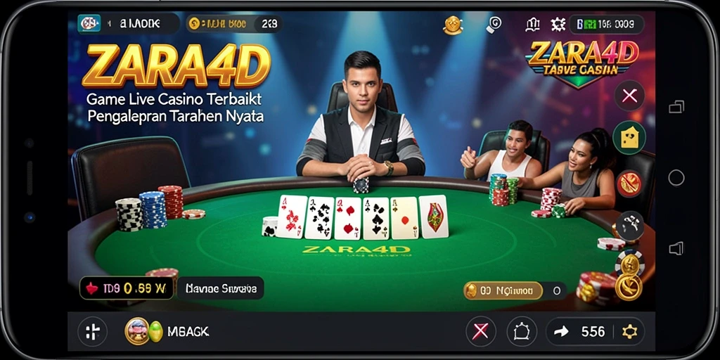 Tampilan menarik dari gameplay Live Casino di ZARA4D.